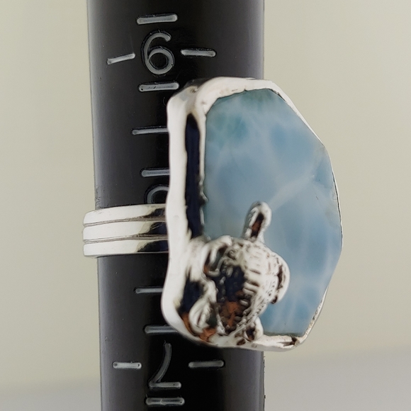 Sterling Silver Larimar One of a Kind Ring - Picture 4 of 4